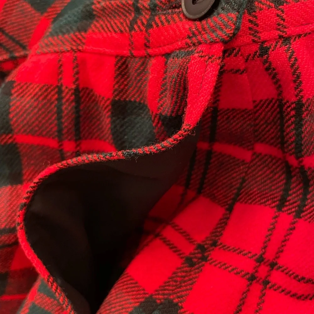 Vintage Pendleton Wool Red Plaid Skirt Womens Size Small Petite Oregon USA Mills